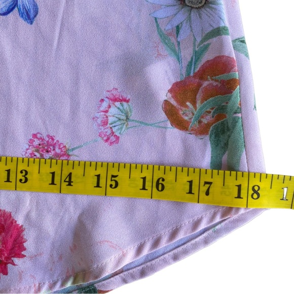 *SOLD* EXPRESS Portofino Collared Pink Floral Slim Long Sleeve Button Shirt XS - Picture 7 of 8